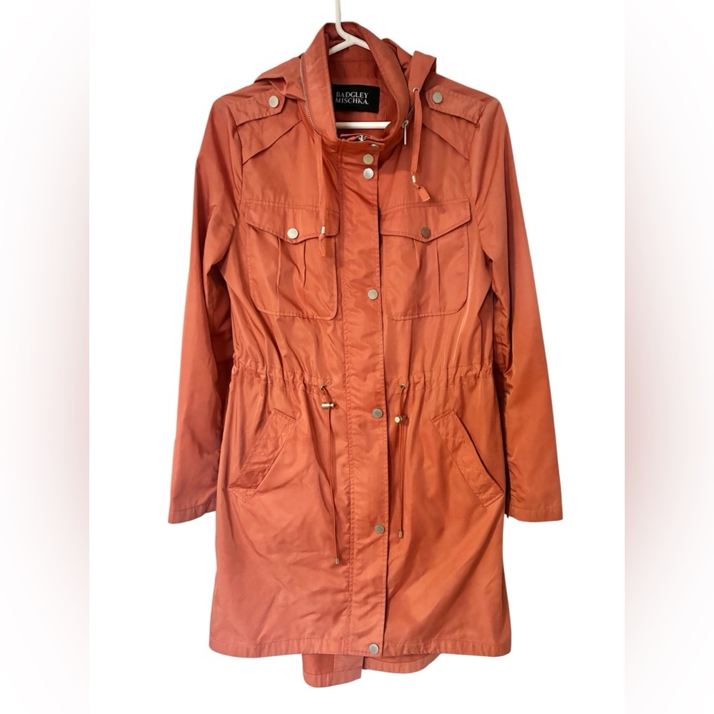 Badgley Mischka Dakota Rain Anorak – Rosewood – Lightweight Spring-Ready Jacket